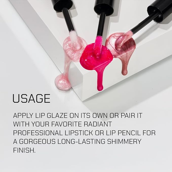 Radiant Professional Lip Glaze (15 Shades) - Ultra-Glossy, Non-Sticky & Long-Lasting Lip Gloss for Women - High Shine Hydration - Vegan & Moisturizing for Soft, Nourished Lips - (15 APRICOT)