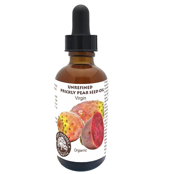 Prickly Pear Seed Oil Organic - Virgin (Cold Pressed, Unrefined) for hydrated skin, glowing mature skin. Nature’s Desert Secret for Radiant Skin and Hair 1 oz (30ml)