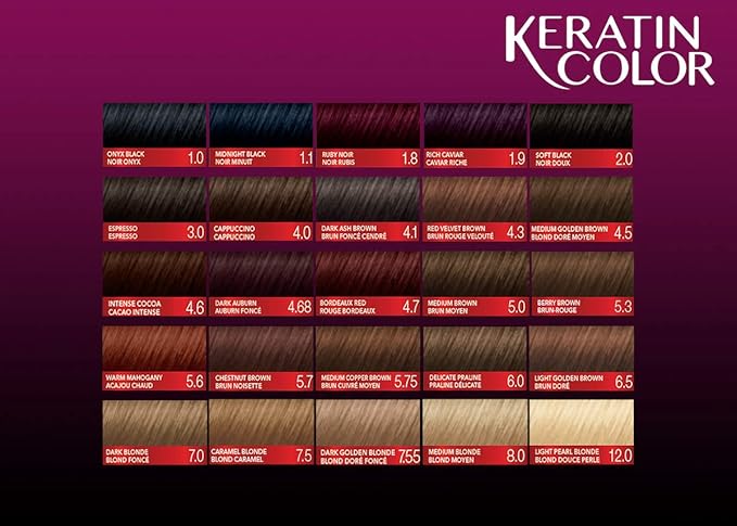 Schwarzkopf Keratin Color Permanent Hair Color Cream, 4.3 Red Velvet Brown