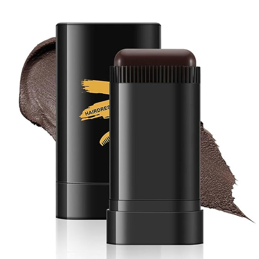 Boobeen Root Touch Up Hair Color Stick，Blendable Hairline Powder for Gray Coverage，Long Lasting Root Cover Up & Thinning Edges,Natural Finish for Women & Men