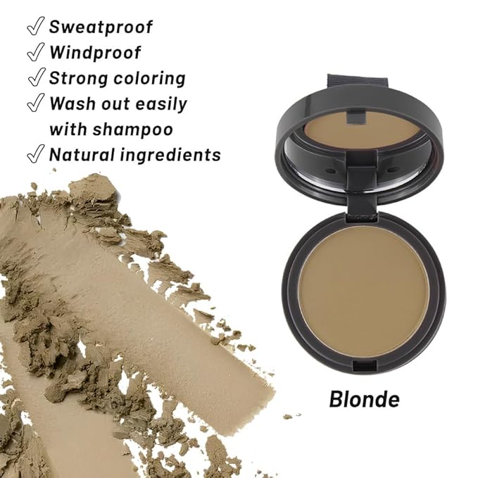 SOVONCARE Hairline Powder - Root Touch Up & Gray Hair Concealer for Men and Women, Instantly Covers Thinning Hair and Bald Spots, Natural-Looking Coverage Blonde 0.35 oz