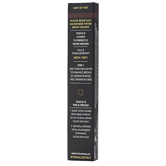 Arches and Halos Microfiber Tinted Brow Mousse - Richly Pigmented Eyebrow Shaper - Water Resistant Filler Pen - Vegan - Auburn - 0.11 oz