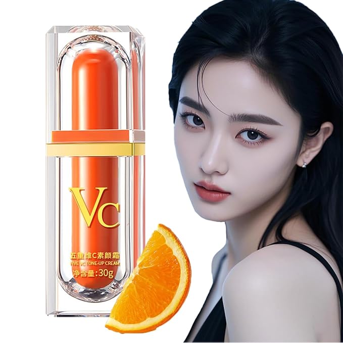 Swarous Vitamin C Makeup Tone Up Cream, Five Vitamin C Tone-Up Cream, Multi 4-In-1 Face, Concealer, Face Primer and Makeup (1)