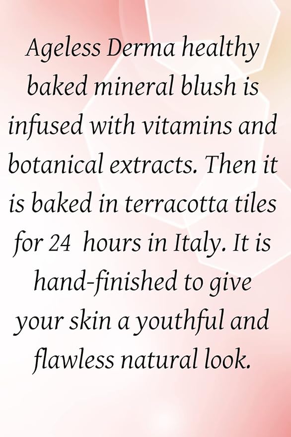 Baked Mineral Makeup Healthy Blush with Botanical Extracts (Apricot Swirl) Made in USA. Highlighter Makeup