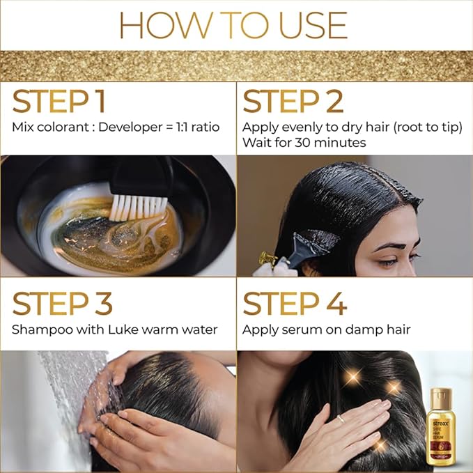 Streax Gel Hair Colour for Women & Men, Natural Brown 4, 150ml|Hair Colour Brown|100% grey coverage |Long Lasting Hair Color, easy to use| Ammonia Free Hair Color, No Paraben & Sulphate