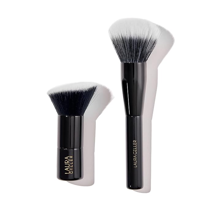 LAURA GELLER NEW YORK Blendies Beauties 2 Piece Brushes Set, Kabuki Brush and Full Face Brush
