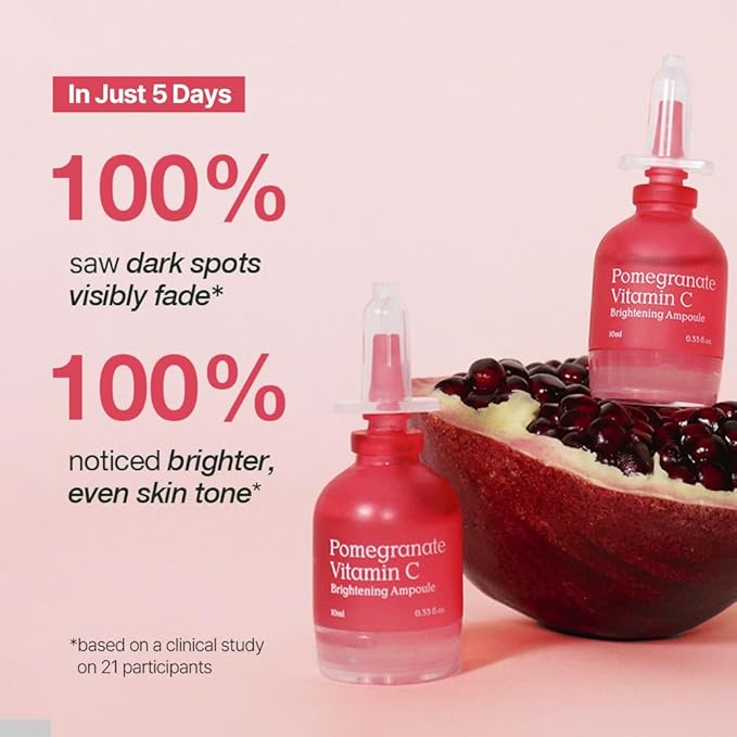 Vitamin C Brigntening Serum (10ml / 0.33 Fl oz) 1ea | Dark Spot Care, Radiant Glow, Glass Skin, Multi-Vitamin Complex, Pomegranate Water, For Sensitive Skin, NDP