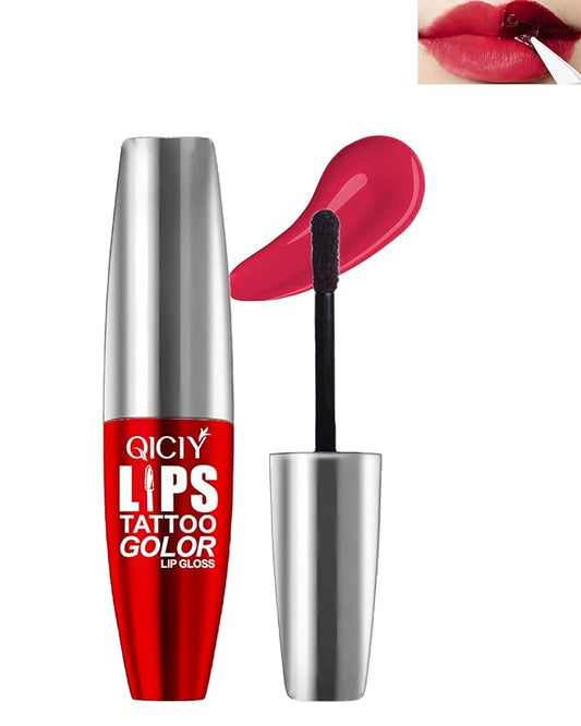 Peel Off Lip Tint Stain,Peel Off Lip Liner Stain Tattoo Nude Pink Lipgloss Long Lasting Waterproof, Non-Stick Highly Pigmented Red Matte Liquid Lipstick for Women All Skin Types Lipcolor Makeup-04