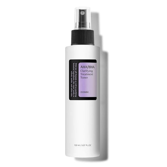 COSRX AHA/BHA Treatment Toner 5.07 fl.oz/ 150ml, Facial Exfoliating Spray for Whiteheads, Pores, & Uneven Skin, Korean Toner, Korean Skin Care, Stocking Stuffers, Gifts for Women, Holiday Gifts