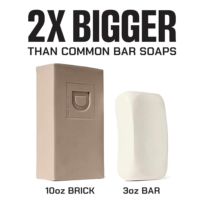 Duke Cannon Supply Co. Extra Large Bar Soap - Men's Natural Soap with Masculine Scents - Lime + Vetiver - Made in the USA with Domestic & Globally Sourced Materials - All Skin Types - Buck Moon,10 oz