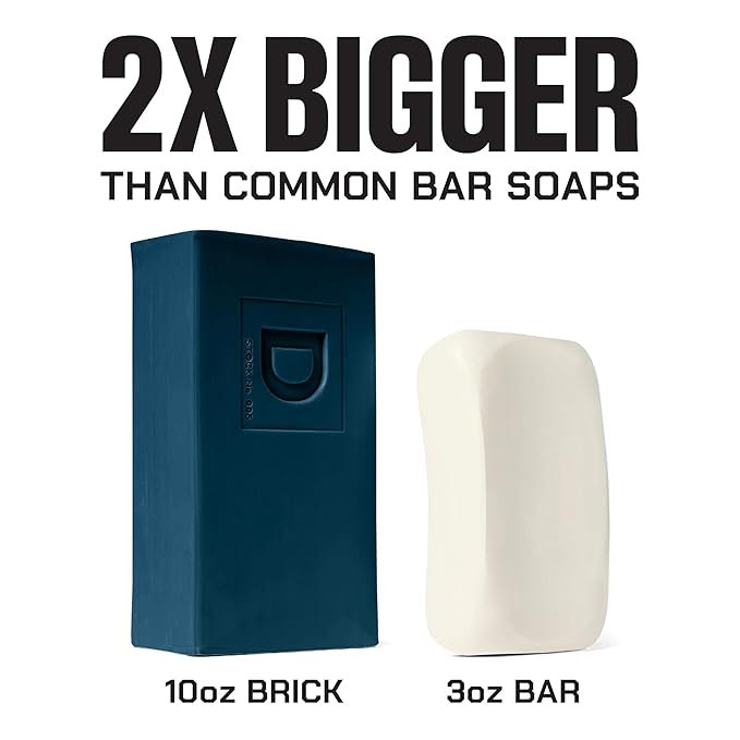 Duke Cannon Naval Diplomacy Big Brick of Soap - Ocean Air and Mandarin Scent - 10oz Bar Soap for Men Long -Lasting - Triple-Milled - Moisturizing with Natural Oils - Supports U.S. Veterans