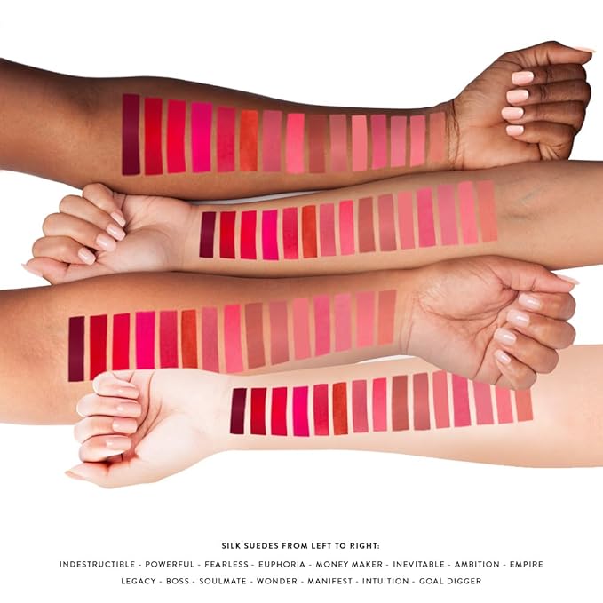 NATASHA MOOR Silk Suede Lipstick: Long-Lasting, Hydrating Semi-Matte Finish - Creamy, Cruelty-Free Formula - Silky Smooth and Highly Pigmented - EMPIRE