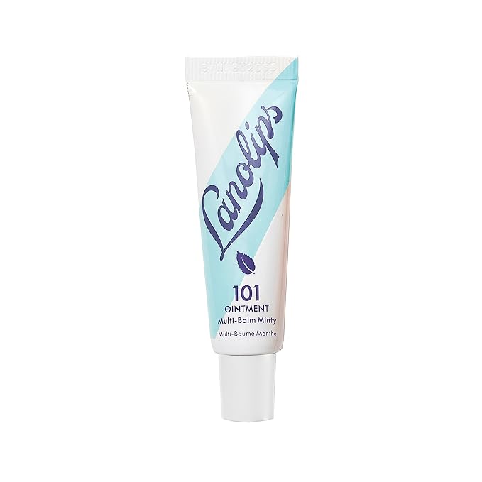 Lanolips 101 Ointment - Lanolin Lip Balm for Smooth, Hydrated & Healthy Lips - Multipurpose Lip Ointment with Lanolin Oil for Dry Lips, Cuticles & More - Peppermint (0.35 oz)