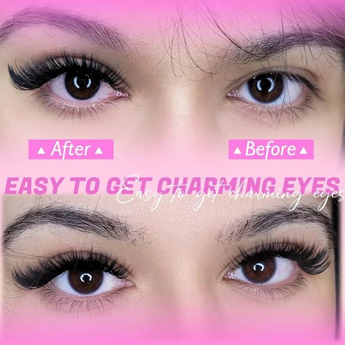 Lash Clusters Wispy Eyelash Clusters Volume Cluster Eyelash Extensions 200PCS Individual Lashes Natural Cluster Lashes D-Curly 10-18mm DIY Lash Extension by zanlufly