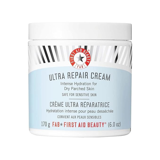 First Aid Beauty Ultra Repair Cream Intense Hydration Moisturiser for Face and Body – Rich Whipped Texture For Immediate Skin Hydration, 170.1g