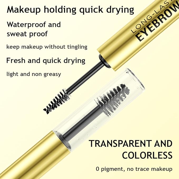 QIC Eyebrow 4 Tip Brow Pencil,Microblading Eyebrow Pencil, 2-in-1 Eyebrow Pen and Sealing Brow Gel,Waterproof Long-lasting Magic Eyebrow Pencil for Natural Makeup(Black)