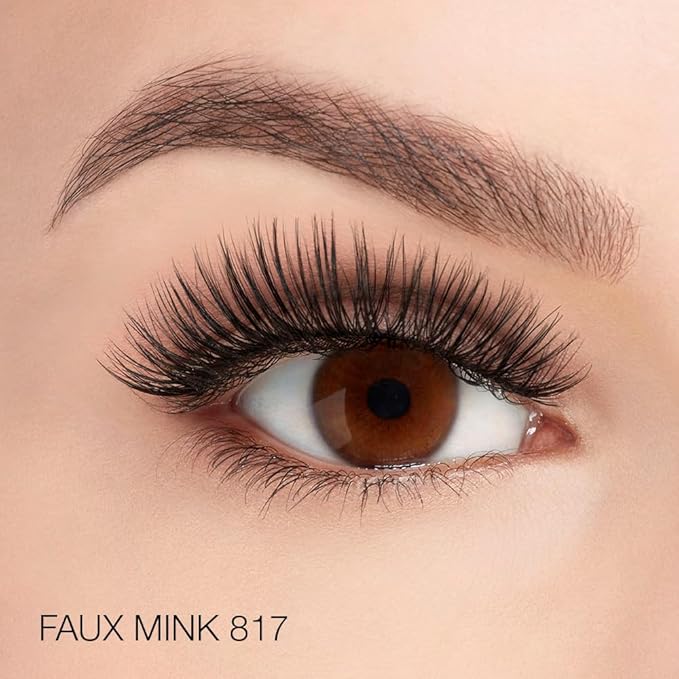 Ardell Faux Mink Lashes – Natural Look False Eyelashes, Wispy Lashes with Invisiband, Wispies, 817 & 811, Soft & Fluffy Lash Strips, Holiday Gift Set, 3 Pairs