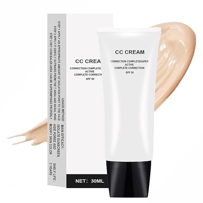 CC Cream Skin Tone Adjusting for Mature Skin, Complete Correction Super Active, Light, Moisturizer, SPF 50, 1.0 fl oz (Ivory, 30ml)