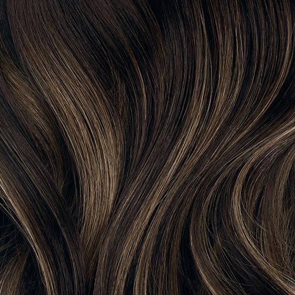 Luxy 100% Remy Human Hair - Seamless Clip-In Hair Extensions - Multi-Dimensional Color for Natural Blending, Adds Volume & Length 180 grams 20" Mocha Bronde Balayage