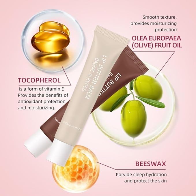 1Pcs Tinted Lip Balm Serum Makeup, Squeeze Hydrating Tint Lips Balms Serum Cosmetic, Women Care Glossy Nourishing Plumping Lip Stain Gloss Lipstick, Suitable for dry lips, Long-Lasting Color 01