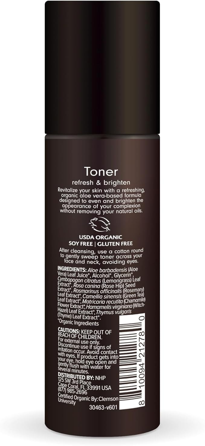 Ola Botanicals Toner (3.4 Fl. Oz), Aloe Vera & Rose Hip, Refresh & Brighten, Certified USDA Organic, Cruelty Free, Non-GMO, Dr. Mercola