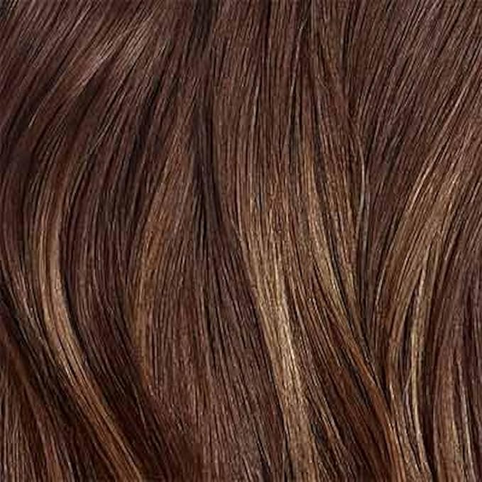 Luxy 100% Remy Human Hair Extensions for Thin Hair Thinning Hair Fill-Ins – 6 Seamless Wefts Multi-Dimensional Color Blend - Natural-Looking Volume & Coverage 95 grams 20" Chocolate Brown Balayage
