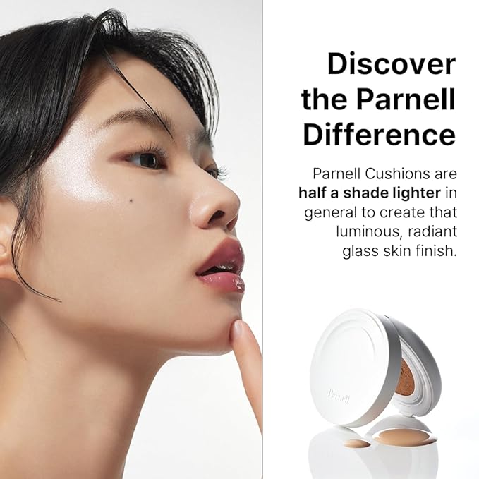 Parnell Cicamanu Serum Cushion - Moisturizing Foundation for Soothing, Coverage, Glass Skin and Lightweight for Sensitive and Dry Skin Pearl Skin (0.52 Fl Oz) (37N Truffle)