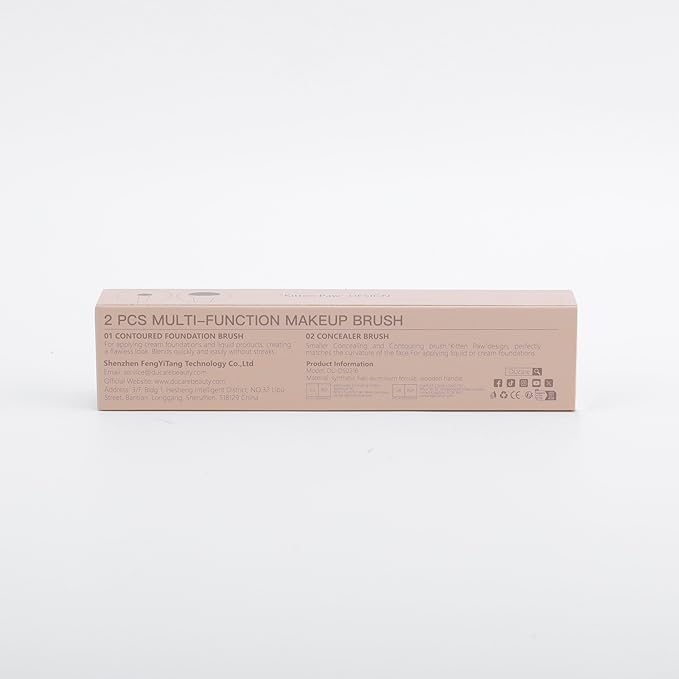 DUcare Foundation Contoured Brush - Concealer Brush Under-Eye Concealing and Contouring Makeup Brushes - Face Brush For Liquid Or Cream Foundations
