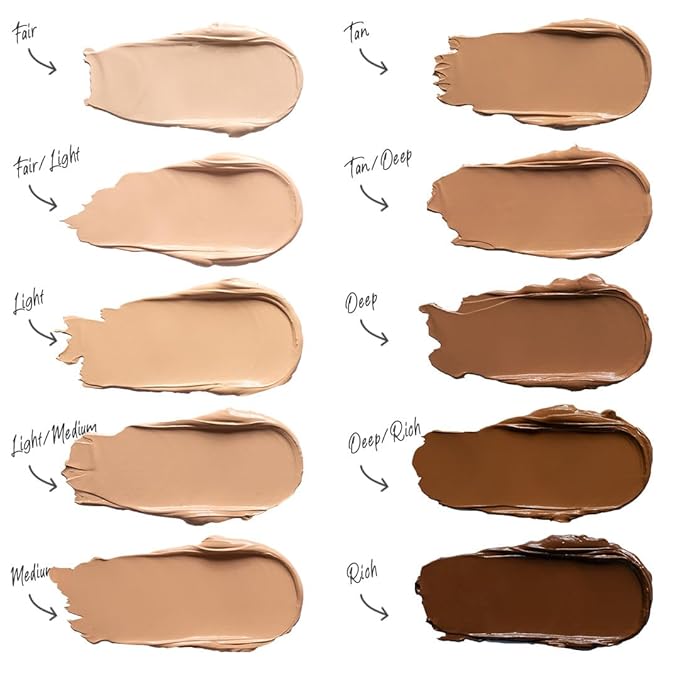 Doll 10 TCE Liquid Filter – CC Cream - Liquid Foundation - Lightweight Tinted Moisturizer & Skin Tint - Blurs Pores & Fine Lines - Vegan - Clean Makeup - [ Deep ] - 30 Day Supply