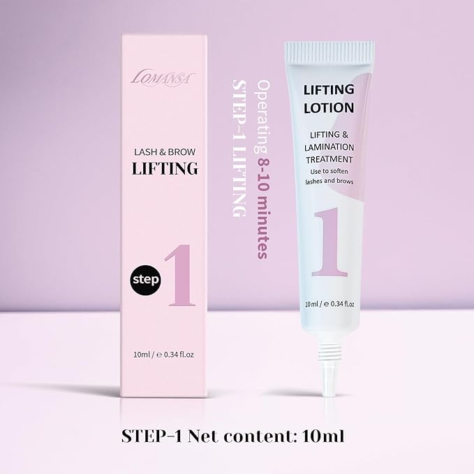 Lash Lifting Lotion Lomansa Korean Eyelash Perm Lotion Tube Design Eyebrow Lamination Eyelash Lift Lash Perm - 10ml