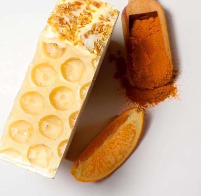 MELANIN PROJECT Organic Turmeric Soap Bar- Dark Spots and Acne Remover for Face & Body - Natural Handmade with Turmeric, Orange, Honey & Oatmeal - for all SKIN Types both Men & Women