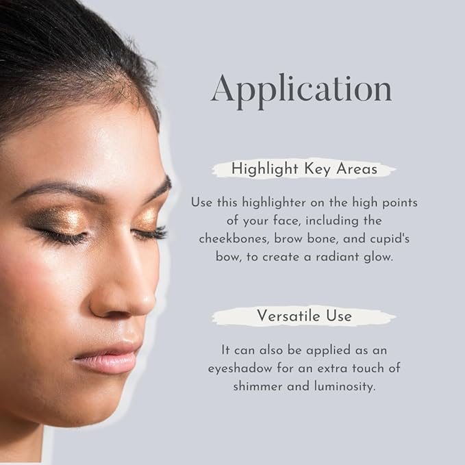dome BEAUTY Luminary Glow Powder Highlighter - Hydrating Face Highlighter for Radiant Glow, Lightweight and Buildable Highlighter Makeup Powder, Clean Beauty Formula, Vegan and Cruelty-Free