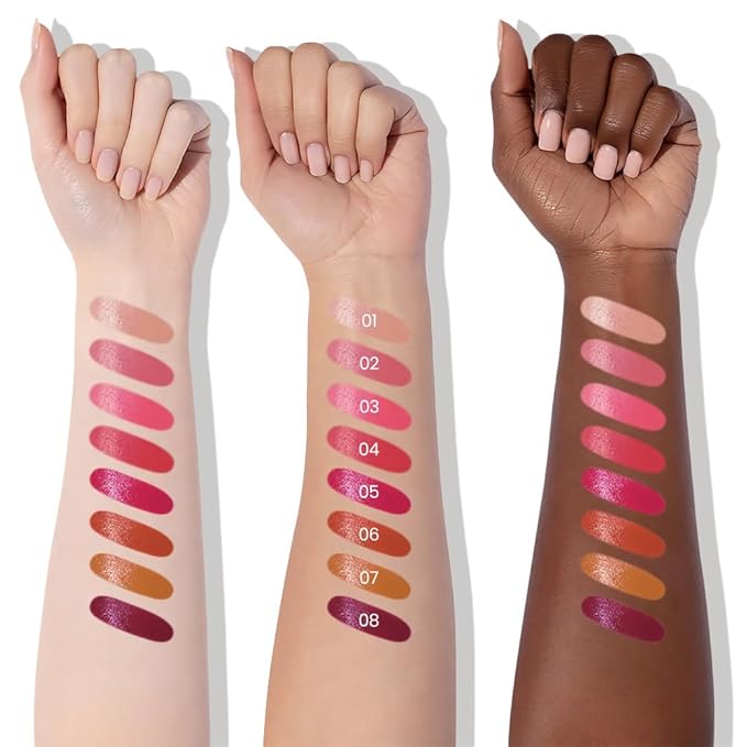 2Pcs Honey Lipstick Tinted Lip Balm Set - Matte Tint Cream Lipsticks for All Skin Tones,Hydrating Lip Stain,Can be Buildable Nourishing Moisturizing Suitable for Women to Every Day Makeup 02&03