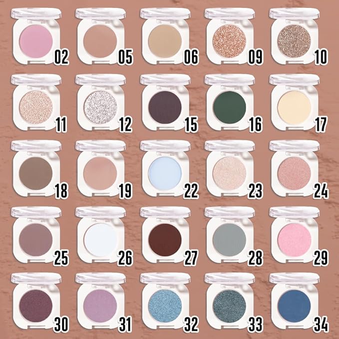 Rosy Brown Matte Eyeshadow Palette for Women, Single Monochrome Eye Shadow Makeup, Shiny Pressed Powder, Blendable Natural sombras para ojos, Holographic,Vegan,Travel -5