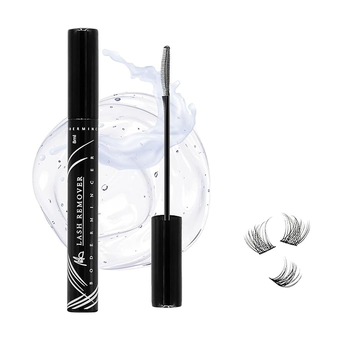 Bodermincer 120 Clusters 10mm+12mm/12mm+14mm/14mm+16mm Mixed Wide Cluster False Eyelash Individual Cluster EyeLashes Grafting Fake False Eyelashes Eyelash Extension (8ml Lash Remover)
