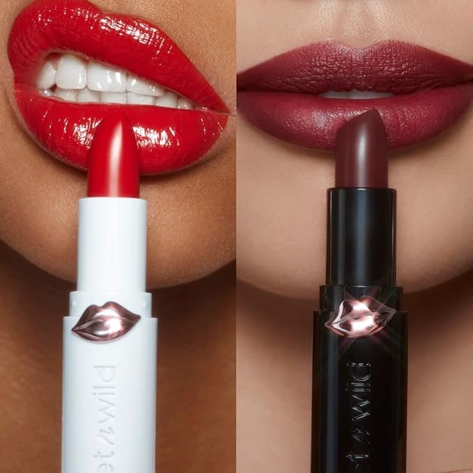 wet n wild Lipstick Mega Last High-Shine Lipstick Lip Color Makeup, Red Crimson Crime (Pack of 2)