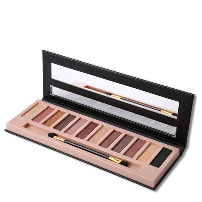 2 Pack 12 Colors Makeup Nude Colors Eyeshadow Palette Natural Nude Matte Shimmer Glitter Pigment Eye Shadow Pallete Set Waterproof Smokey Professional Beauty Makeup Kit (2 PCS)