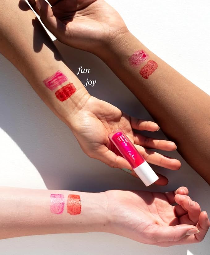 Ere Perez - Natural Beetroot Cheek + Lip Tint | Water-Resistant, Long-Lasting, Hydrating, Vibrant | Blue Agave, Rosehip Oil + Vitamin E | Vegan, Cruelty-Free, Clean Beauty (Joy-Red)