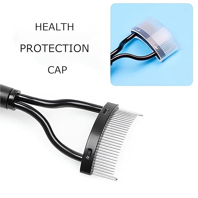 Eyelash Comb, 2PCS Eyelash Separator Tool Lash Comb Lash Separator With Cover For Girls Women Eye Makeup Brushes Separator Mascara Applicator Tools With Metal Teeth