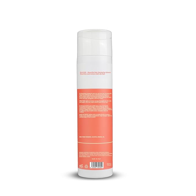 NutriSilk Nourishing Shampoo for Dry, Dull & Frizzy Hair 8.5 fl oz - Sulfate Free Moisturizing Formula with Argan & Marula Oil - Hydrating Anti-Frizz Hair Care for Women