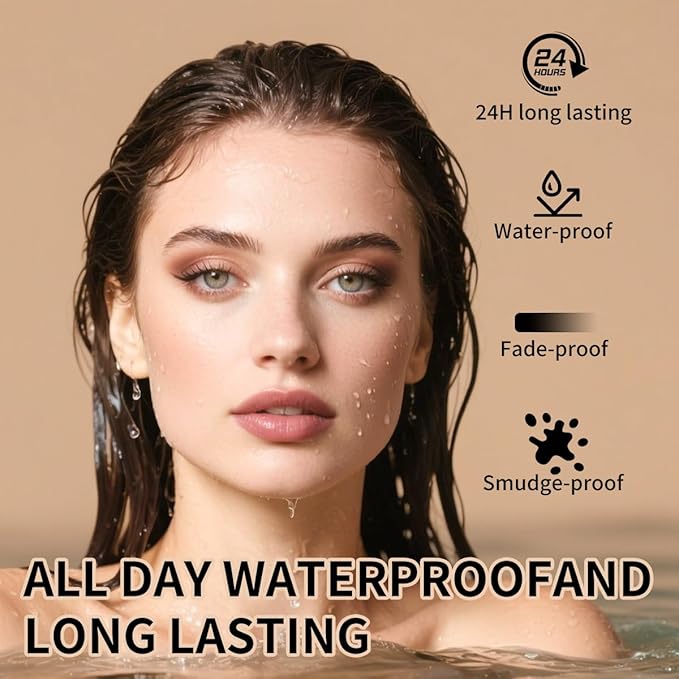 Microblading Eyebrow Pencils for Women - Microblading Brow Pen with 4-Fork-Tip, Eyebrow Pen Smudge- Proof Waterproof Eyebrow Pencil Create Natural Hair-Like Brow, Last All-Day, Gray