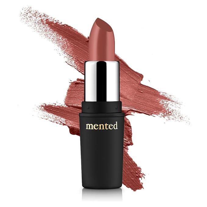 Mented Cosmetics Nude Lipstick for Women, Semi-Matte Long-Lasting Lip Stick, Moisturizing Vegan, Paraben & Cruelty-Free, Enhances All Complexions, Perfect for Everyday Makeup, Pretty in Pink