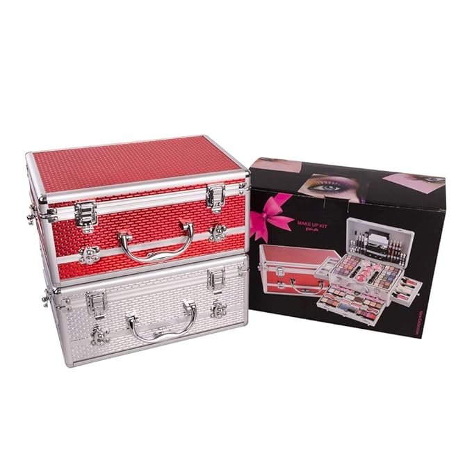 All-in-One Makeup Kit Gift Set Women Full Set Carry All Professional Make up Kit With Makeup Bag Lipgloss Lipstick Concealer Blush Foundation Face Powder Eyeshadow Palette Cosmetic Palette #10