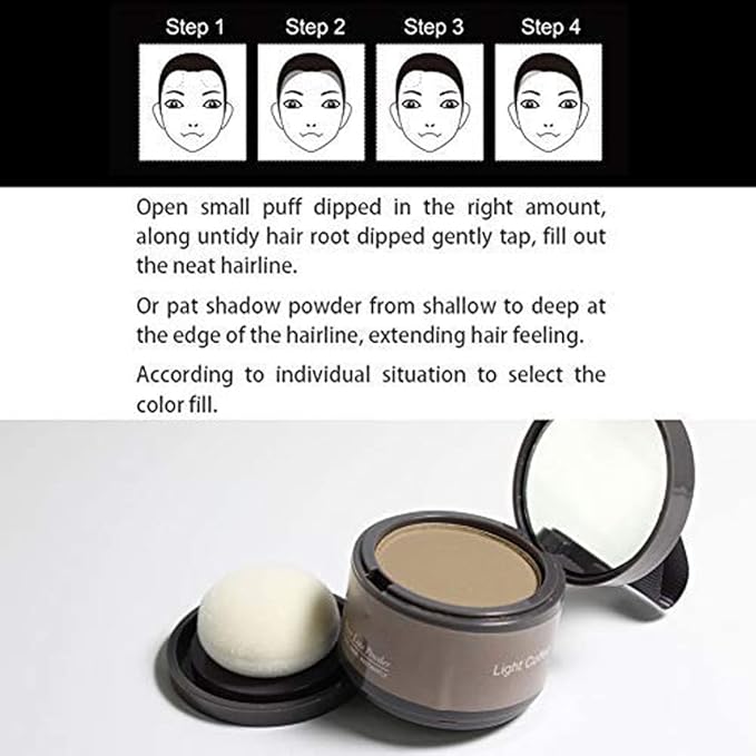 Brown Hair Root Dye Powder - Instantly Cover Gray Hair with Thin Hair Color Shadow 4g