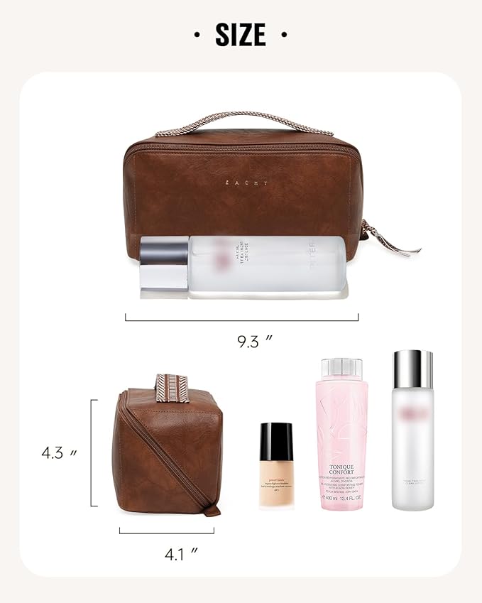 EACHY Travel Makeup Bag,Large Capacity Cosmetic Bags for Women,Waterproof Portable Pouch Open Flat Toiletry Bag Pattern Makeup Bag