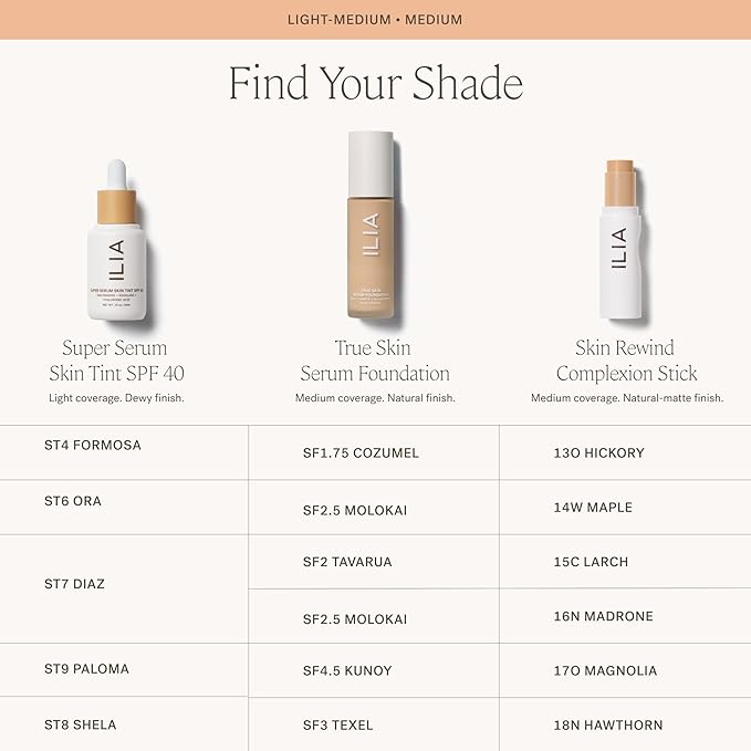 ILIA - Skin Rewind Complexion Stick - Foundation + Concealer + Skincare | Non-Toxic, Vegan, Cruelty-Free, Clean Makeup (14W - Maple, 0.35 oz | 10 g)