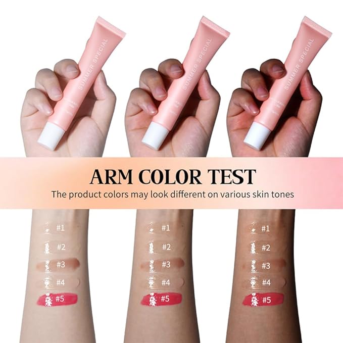 5Pcs Summer Lip Glossy Butter Balm Set, Instant Moisture Sheer Tint, Non-Sticky, Conditioning Formula to Soothe & Repair Dry, Chapped Lips, Jelly Lip Stain with Natural Scent (#1+2+3+4+5, 5Pcs)