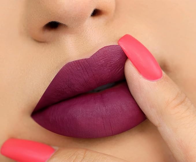 Beauty Bakerie Lip Whip Liquid Lipstick for Women, Waterproof Lip Gloss, Tint, Stain Long Lasting Hydrating Moisturizer, Matte or Metallic, 3.5mL, Sangria Splash
