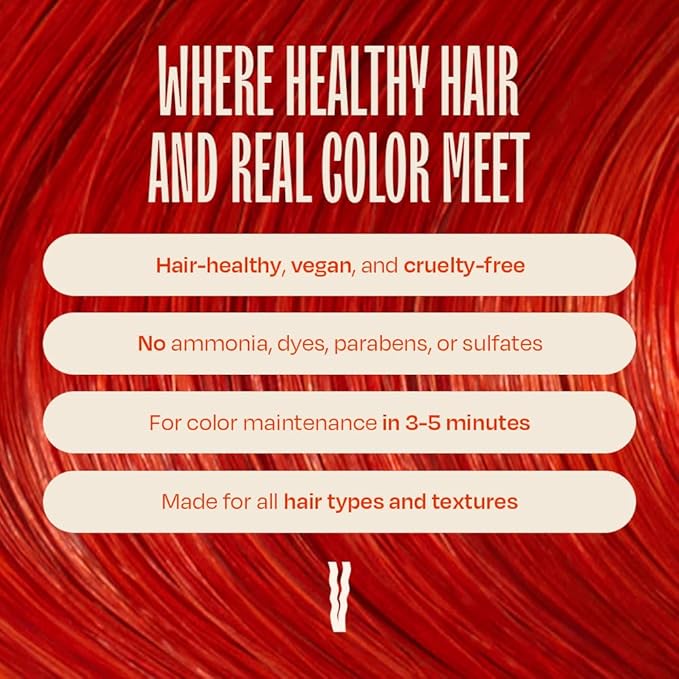 Overtone Daily Color Depositing Conditioner for Dyed & Natural Hair, 8oz Temporary Coloring with Shea Butter & Coconut Oil, Refresh Color & Prevent Fading, Vegan, Cruelty-Free, Orange for Brown