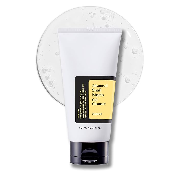 COSRX Advanced Snail Mucin Gel Cleanser, 5.07 Fl Oz / 150 mL, Rich Daily Deep Cleansing Gel for Dry & Sensitive Skin, Korean Skin Care, Not Tested on Animals, No Parabens, Stocking Stuffers